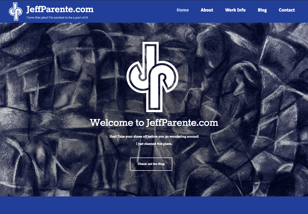 JeffParente.com home page.